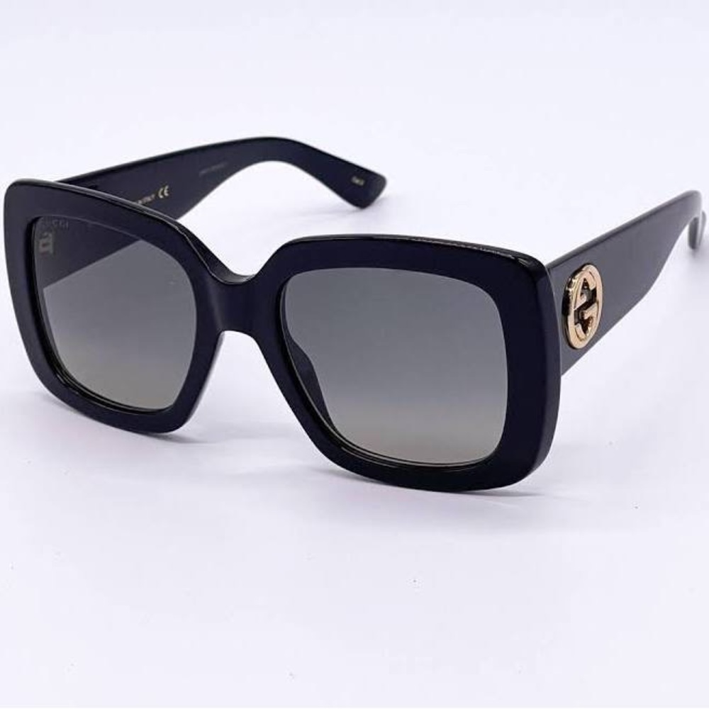 New Authentic GUCCI Gradient Grey Square Ladies Sunglasses GG0141SN 001 53 - Picture 9 of 11